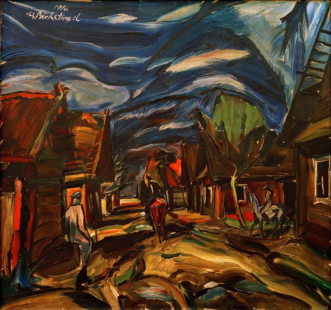 Villaggio di Jasky, Russia da Peter August Böckstiegel