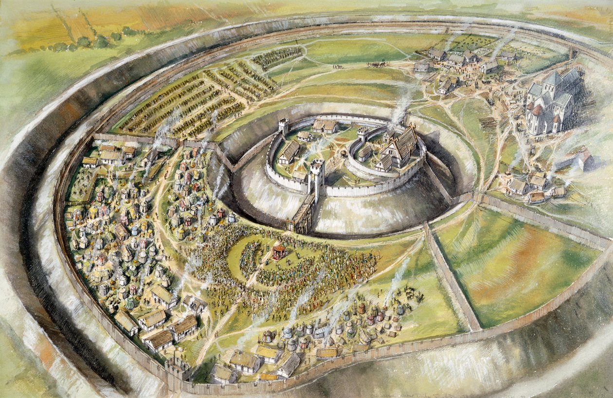 Old Sarum, 1086, c1990-2010 da Peter Dunn