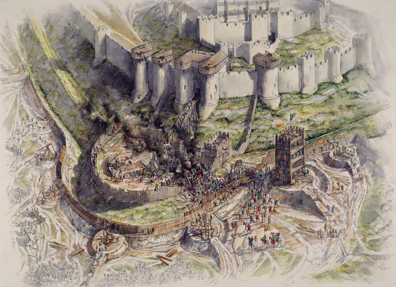 Assedio del Castello di Dover, Kent, 1216 c1995-c2006 da Peter Dunn