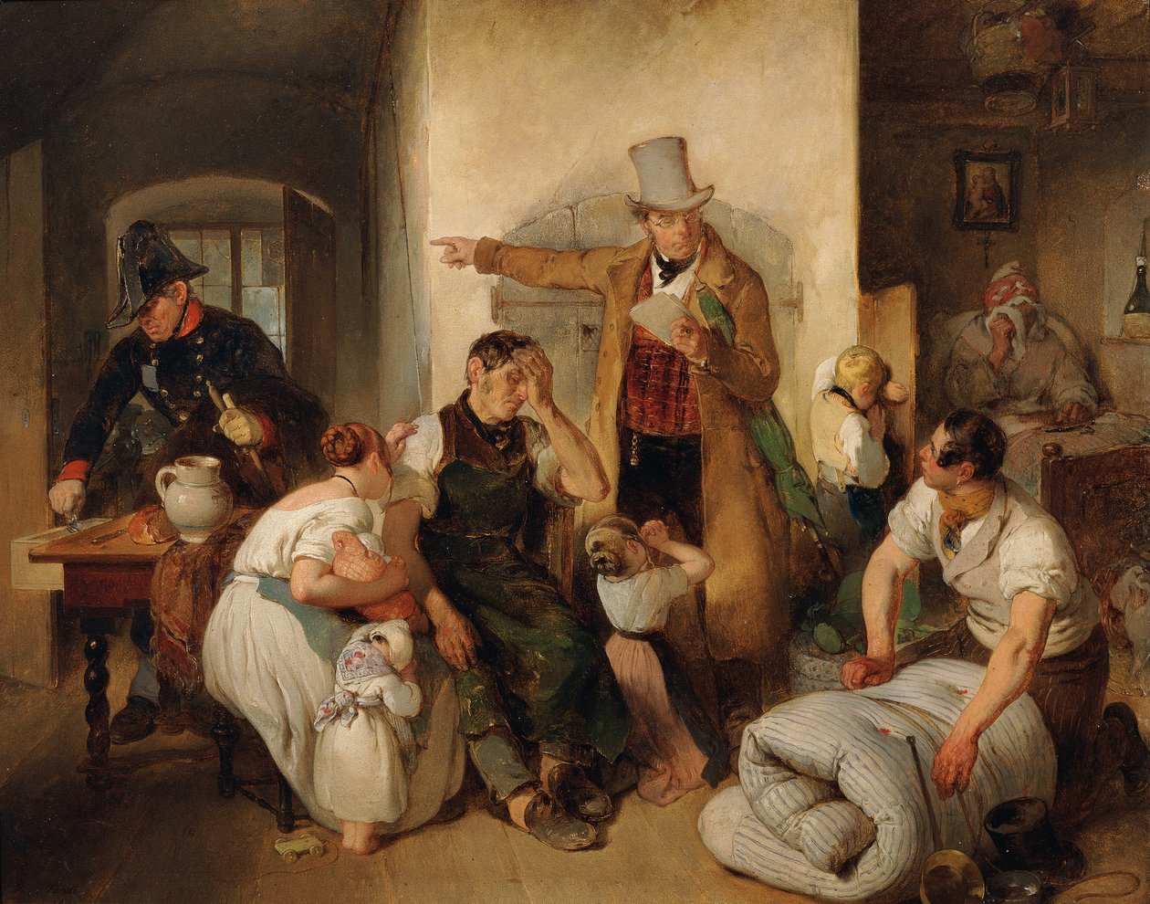 Il pignoramento, 1840 da Peter Fendi