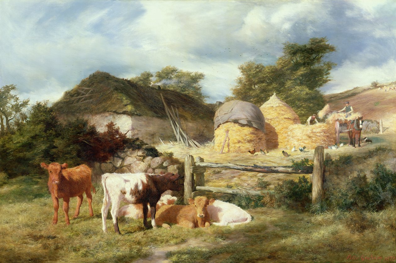 Un croft delle Highlands, 1873 da Peter Graham