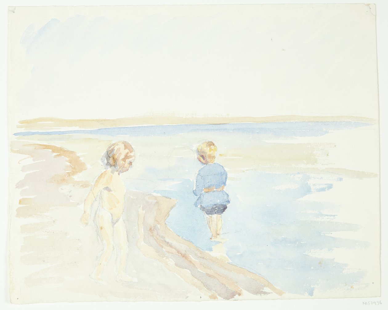 Bambini sulla spiaggia da Peter Hansen