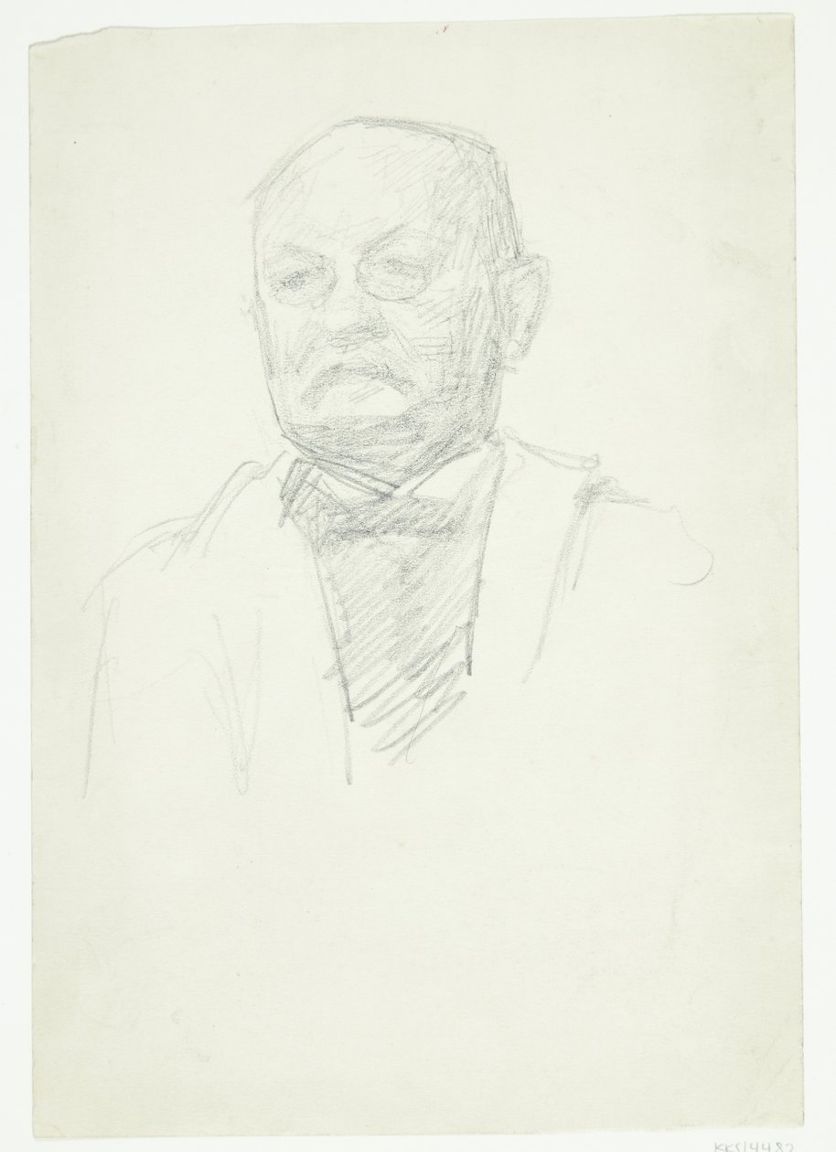 Ritratto del pittore Kristian Zahrtman. Mezzobusto da Peter Hansen
