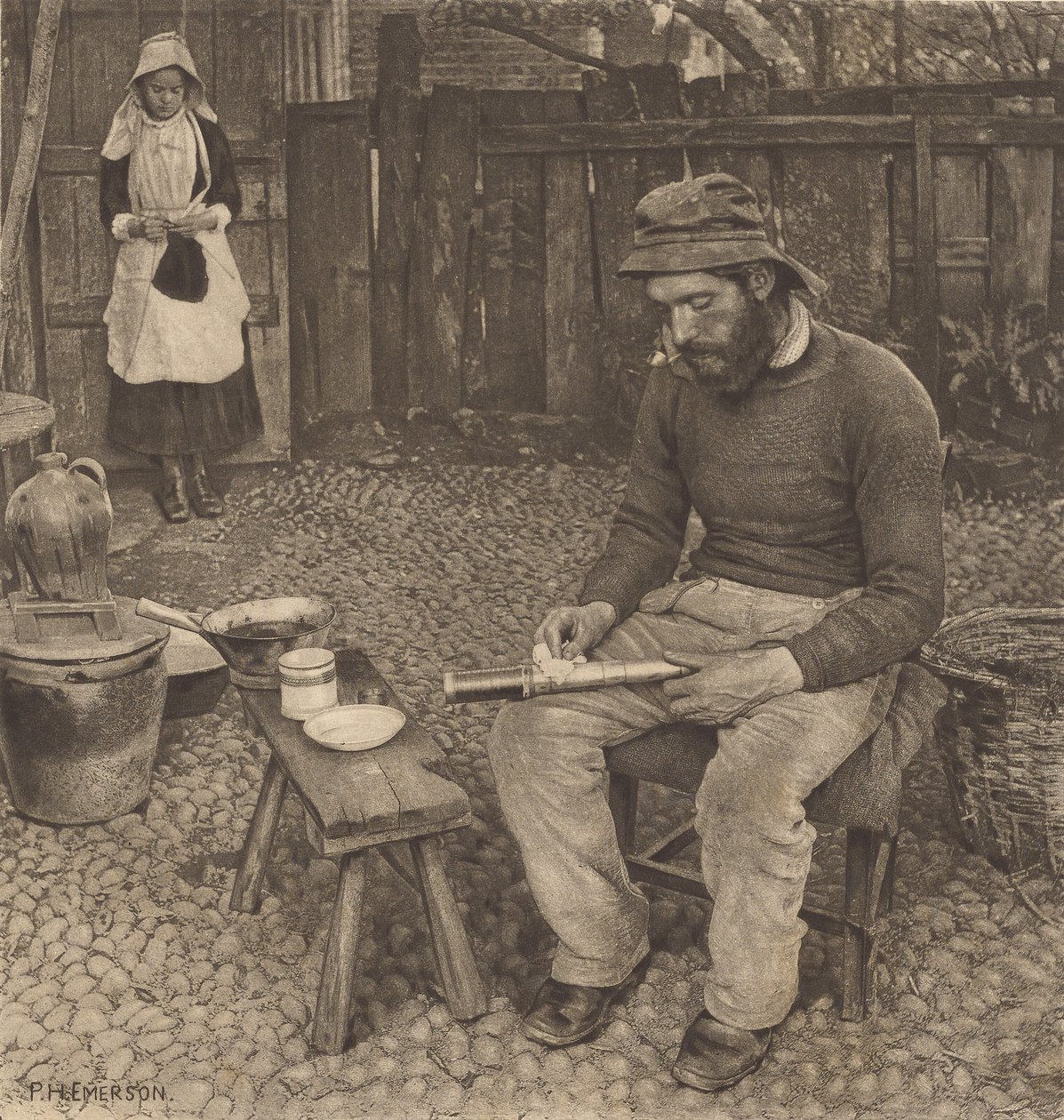 Un pescatore a casa da Peter Henry Emerson