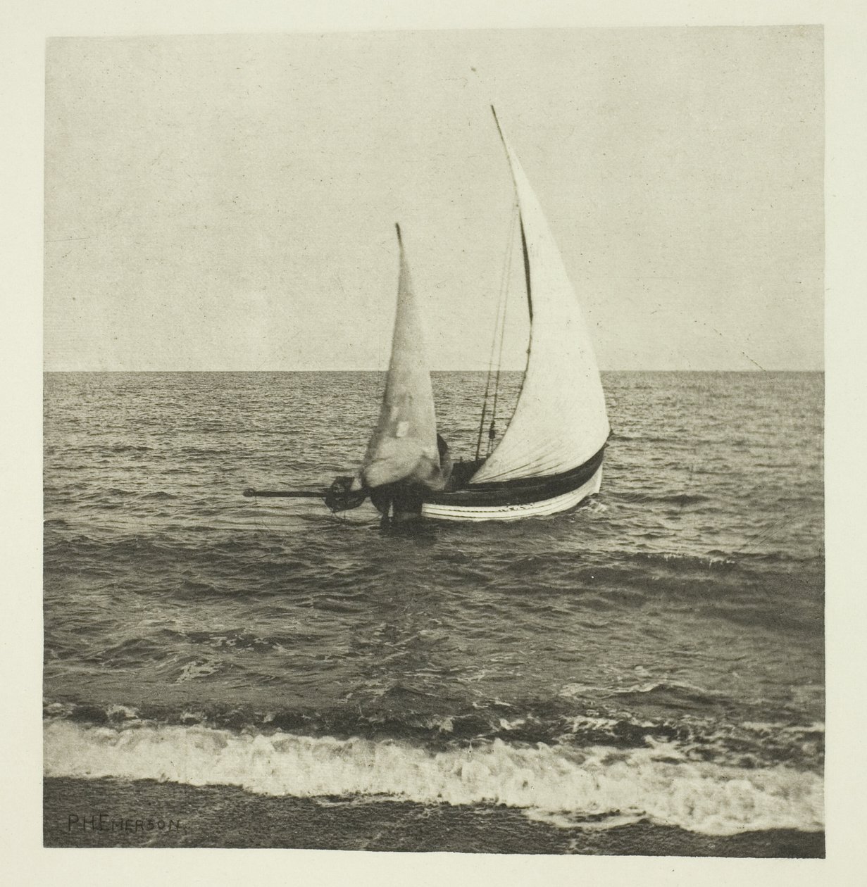Un Pescatore di Gamberi del Suffolk "Partendo" da Peter Henry Emerson