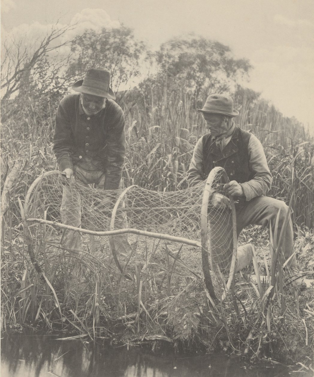 Preparazione della rete ad arco da Peter Henry Emerson