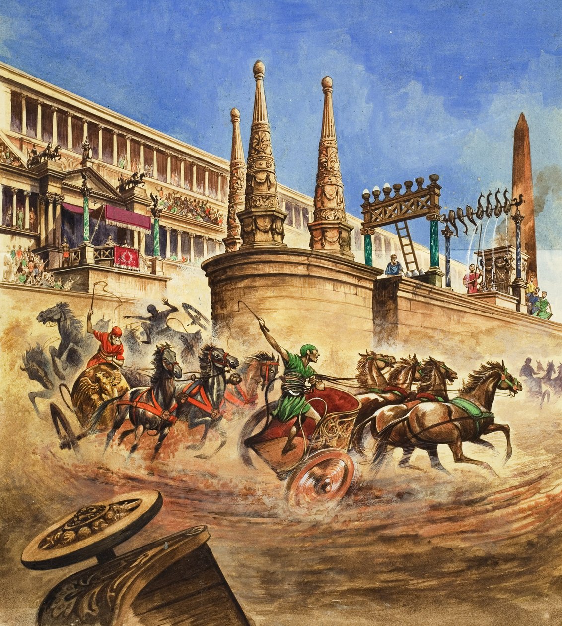 Corsa delle bighe (gouache su carta) da Peter Jackson