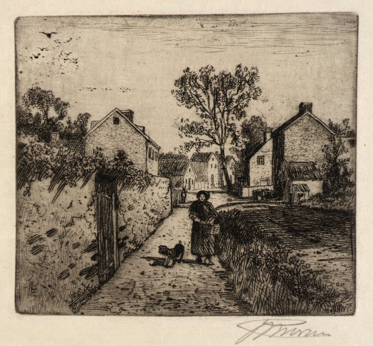 La scena di un villaggio da Peter Moran