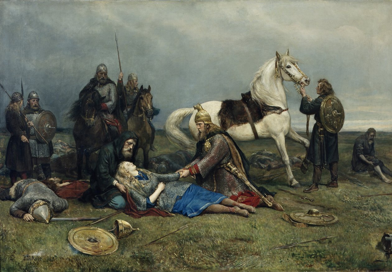 La morte della Valchiria da Peter Nicolai Arbo