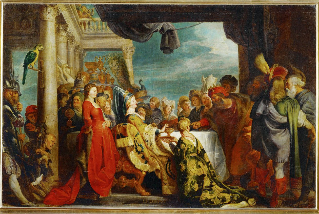 Alboin e Rosamunde (dipinto su tela) da Peter Paul Rubens