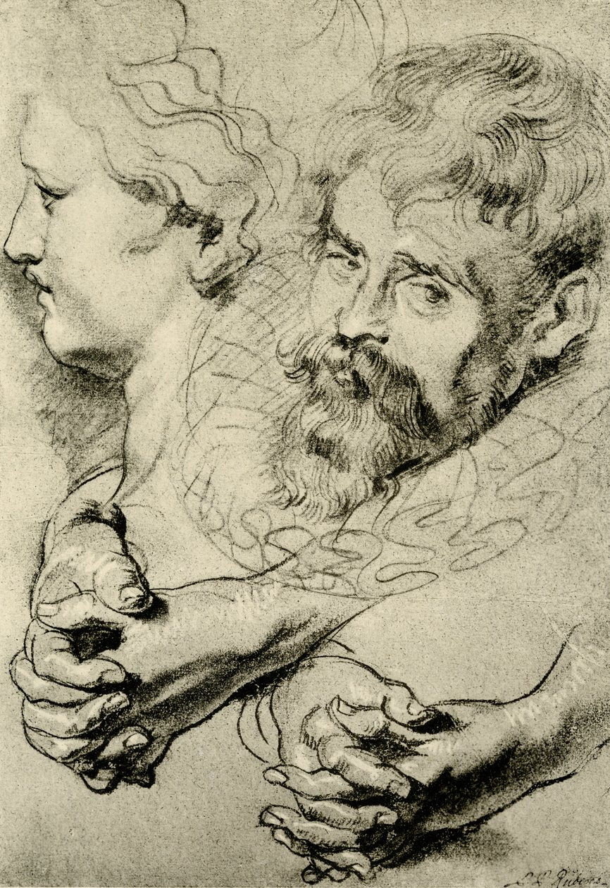 Studi di testa e mano da Peter Paul Rubens