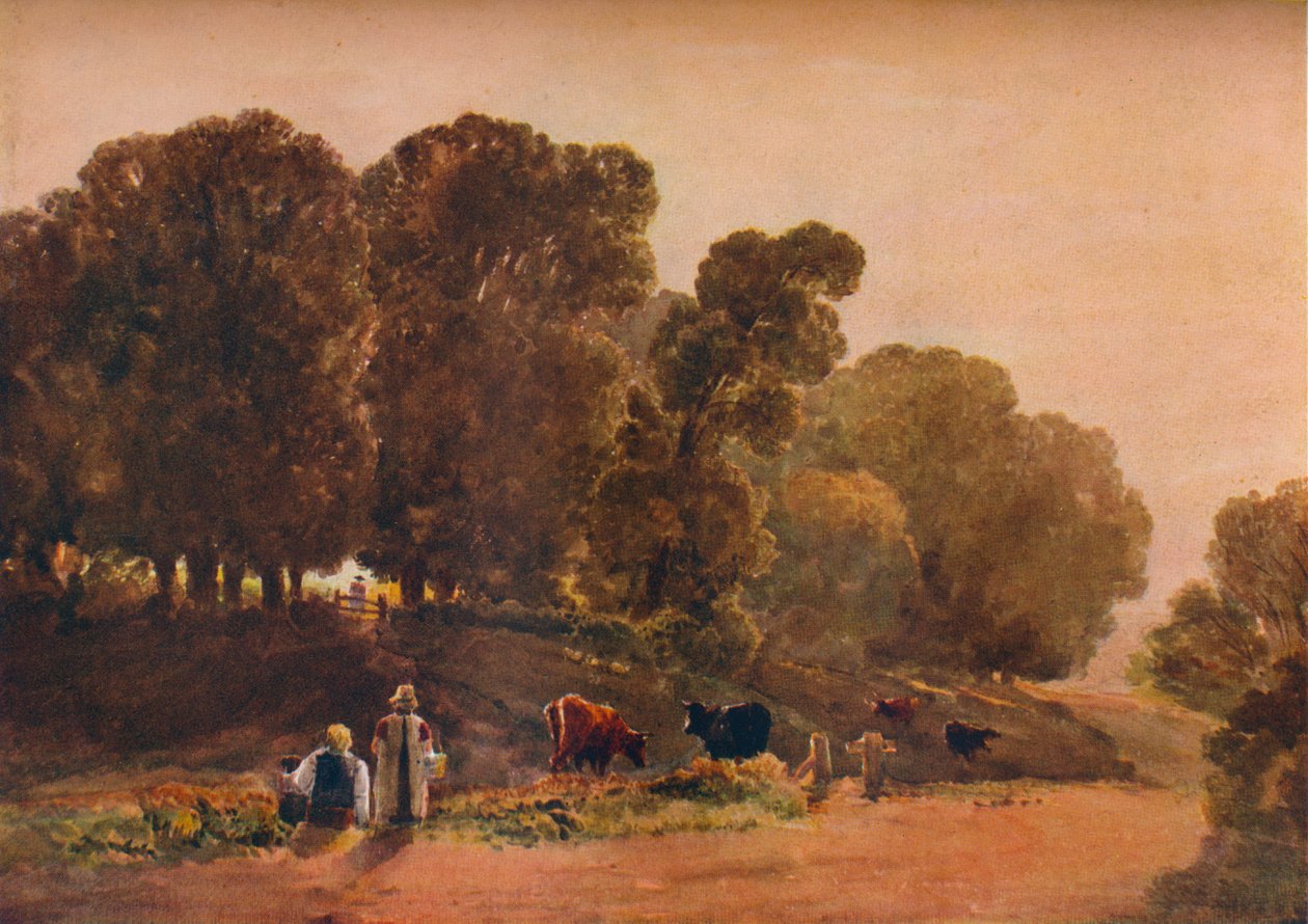 Strada attraverso un parco, XIX secolo da Peter de Wint