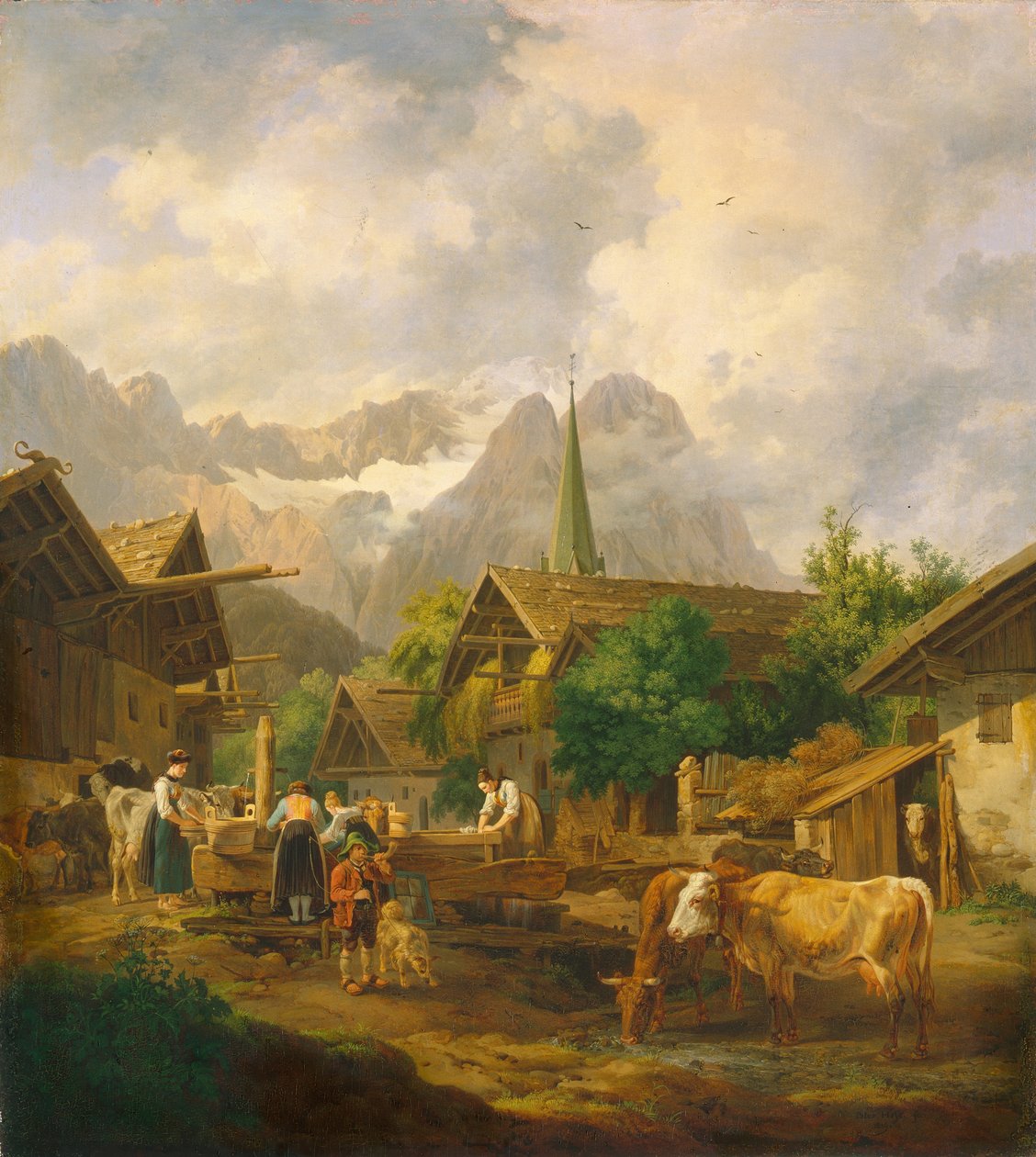 Mattina a Partenkirchen, 1819 da Peter von Hess