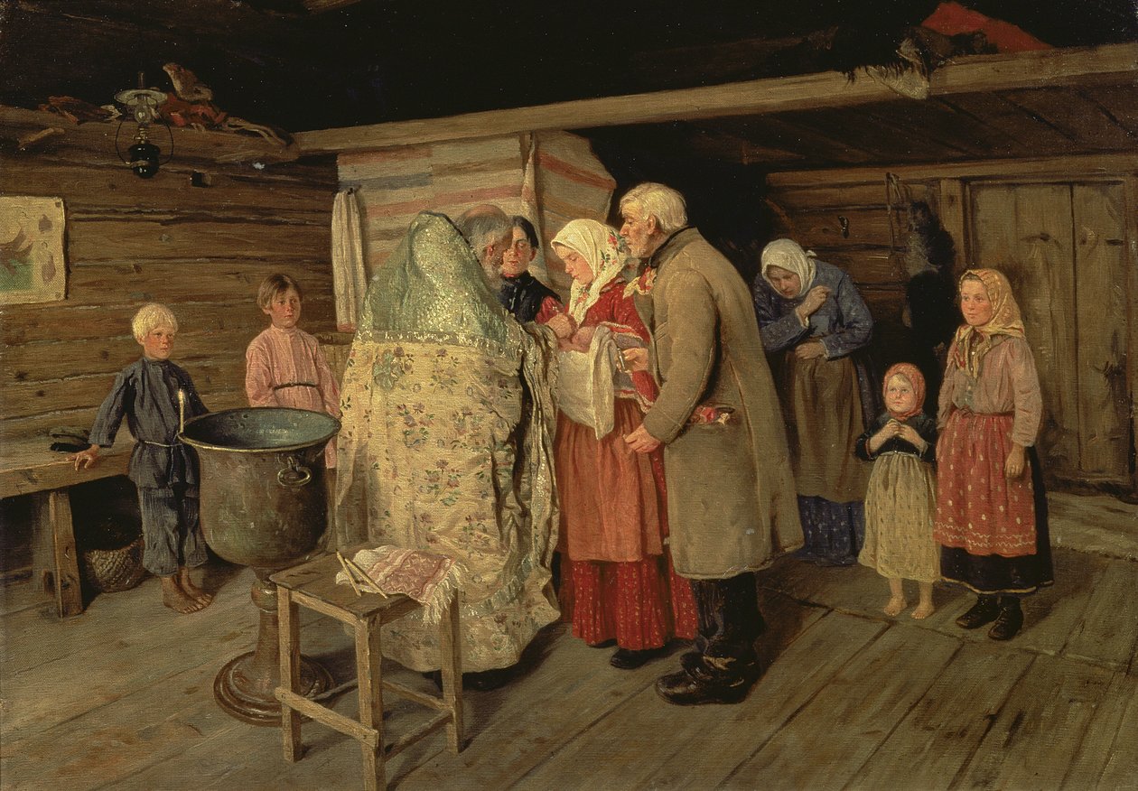 Il battesimo, 1896 da Petr Korovin