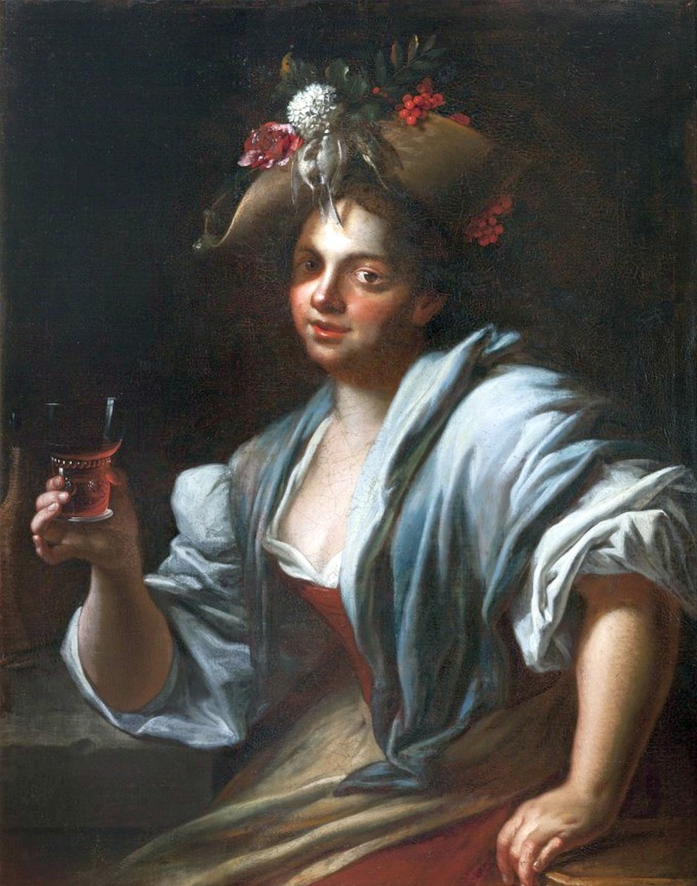 La ragazza con il bicchiere di vino da Petr Brandl
