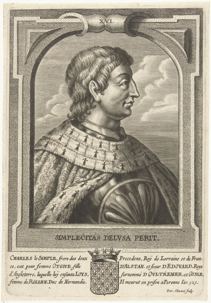 Carlo III di Francia (879-929) da Petrus Clouwet