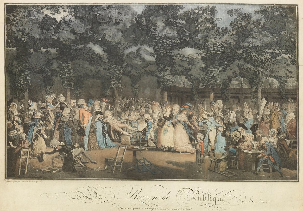 La passeggiata pubblica, 1792 da Philibert Louis Debucourt