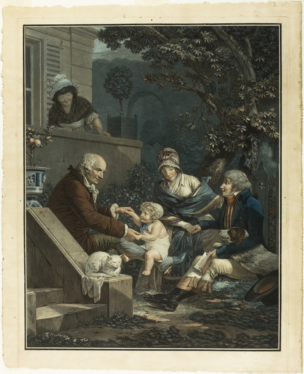 Piaceri paterni da Philibert Louis Debucourt