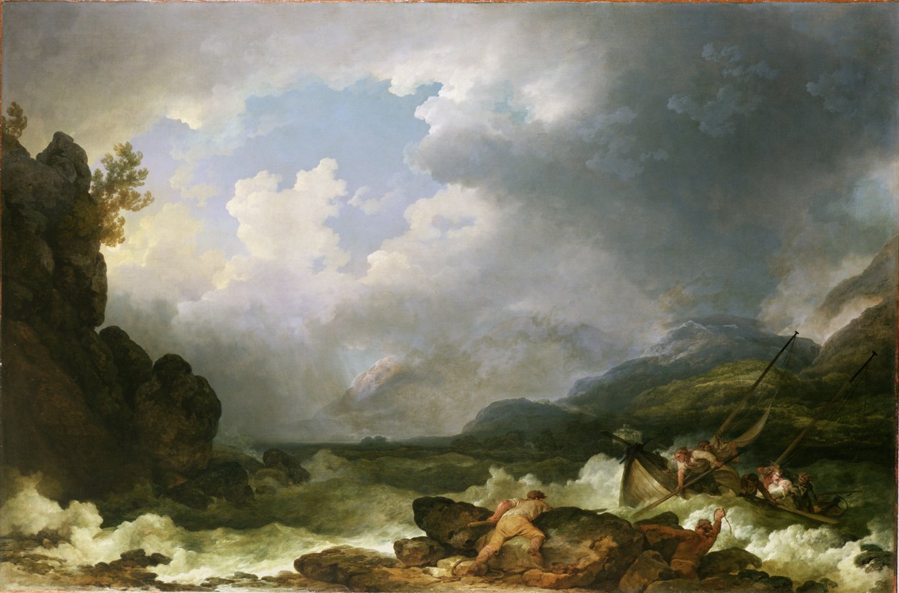 Belle Isle Windermere in una Tempesta da Philippe Jacques de Loutherbourg