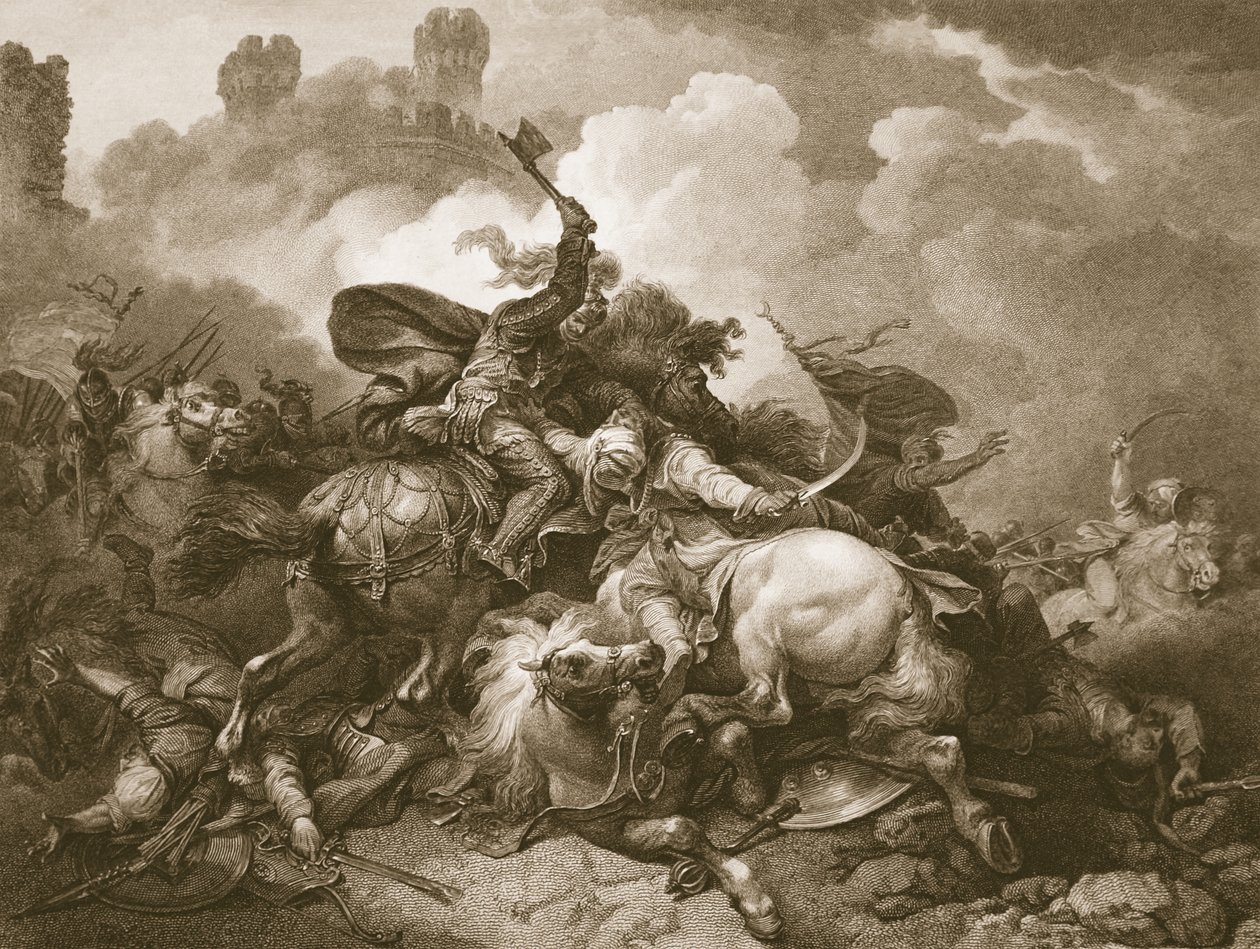 Riccardo I in Palestina, inciso da A. Smith, illustrazione da 