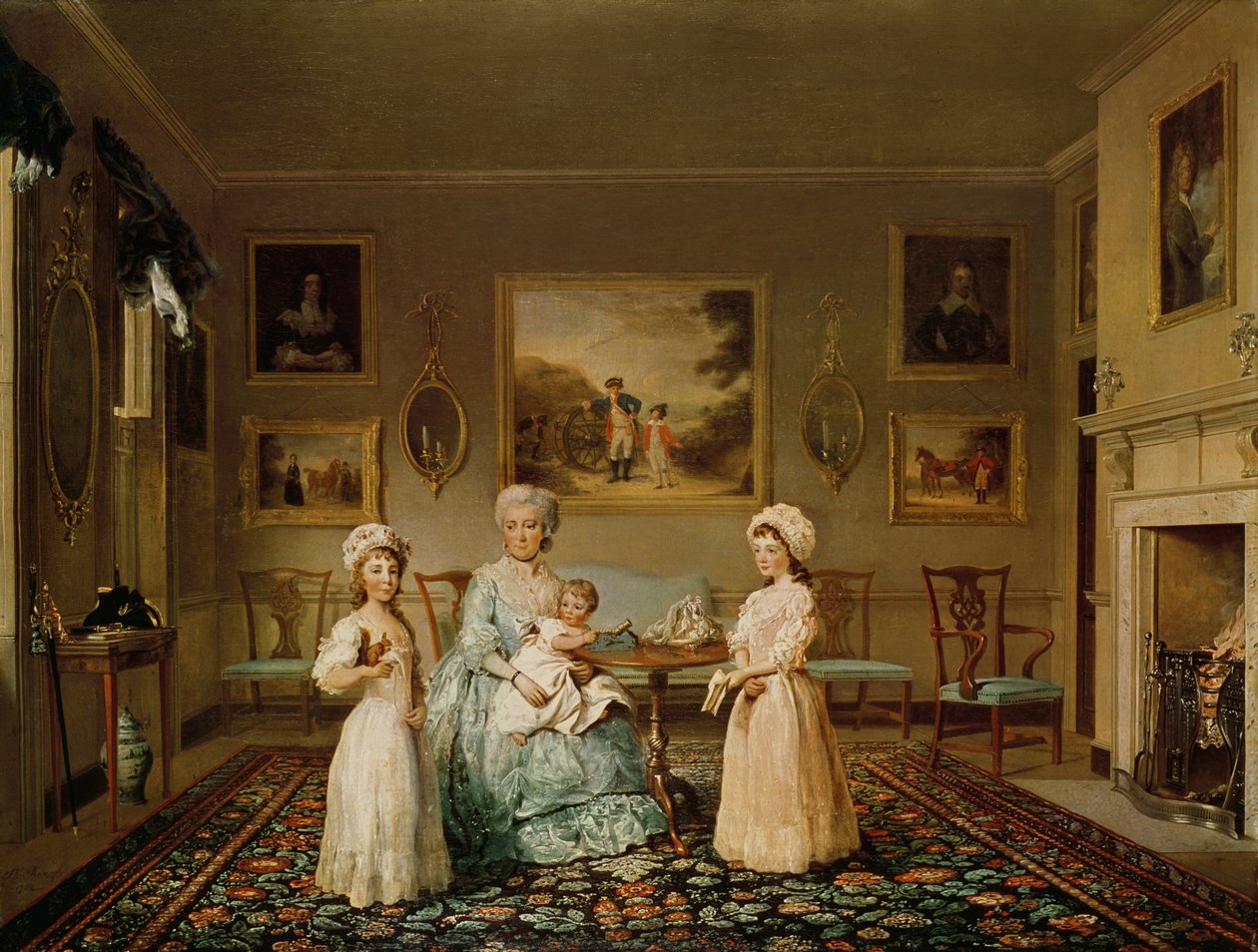 La signora Congreve e i suoi figli nel loro salotto di Londra, 1782 da Philip Reinagle