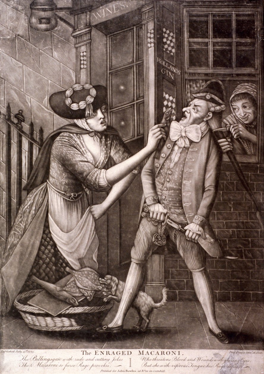 Il maccherone infuriato, 1773 da Philip Dawe