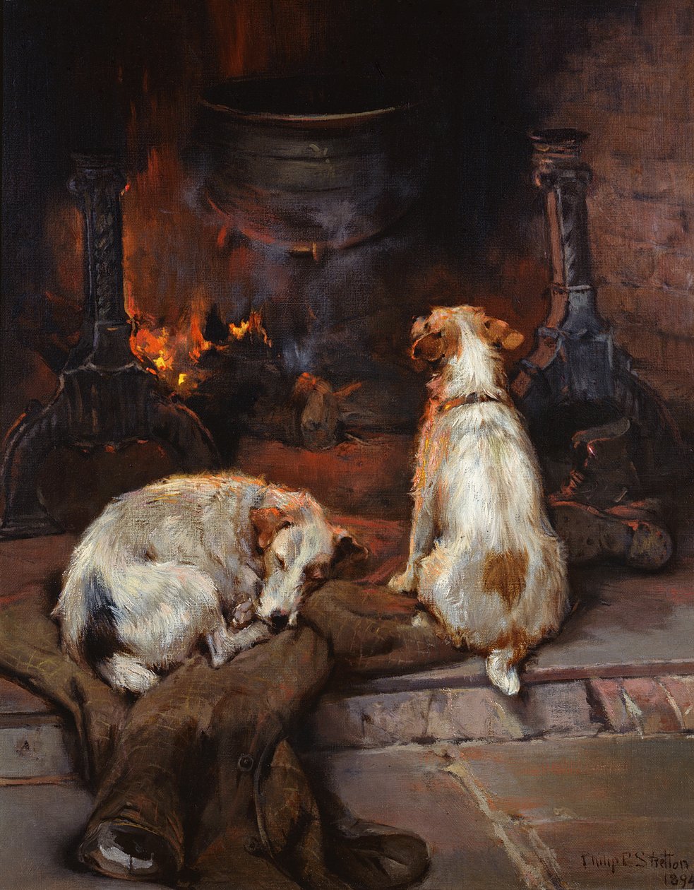 Accanto al focolare, 1894 da Philip Eustace Stretton