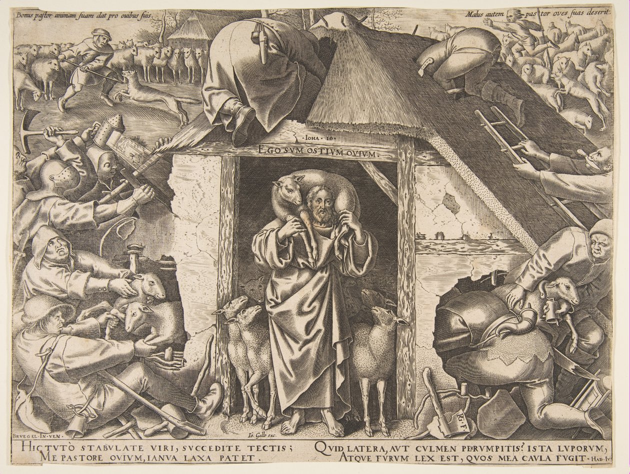 La parabola del Buon Pastore, 1565 da Philip Galle