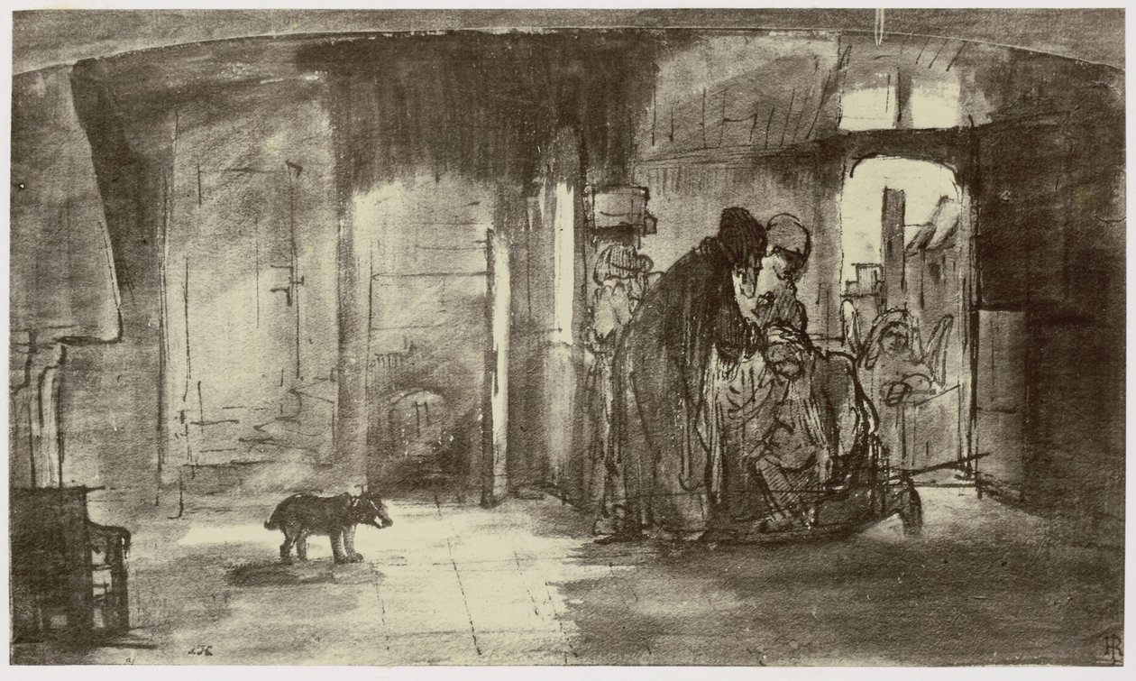 Rembrandt, Tobia benedice Tobia da Philip Henry Delamotte