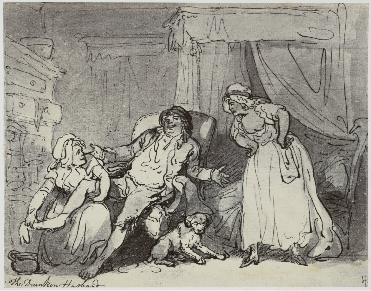 Thomas Rowlandson, Il marito ubriaco da Philip Henry Delamotte