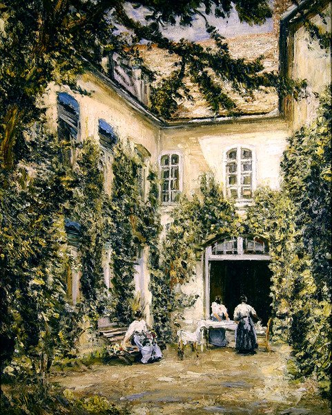 Figure in un cortile, Montreuil-sur-Mer da Philip Wilson Steer
