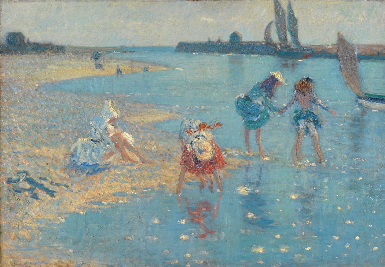Walberswick, bambini che sguazzano, 1891 da Philip Wilson Steer