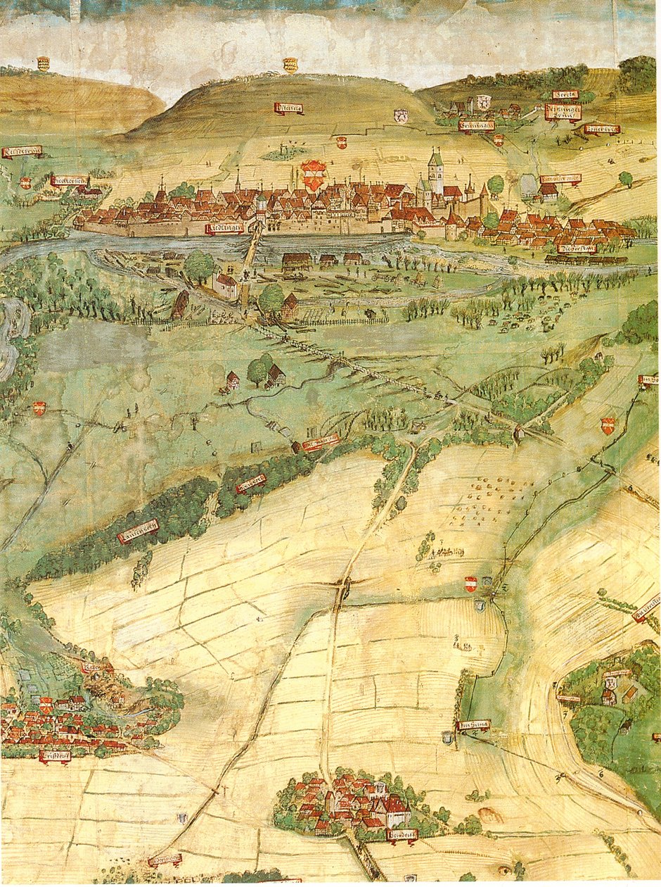 Carta del territorio superiore del Danubio da Philipp Renlin