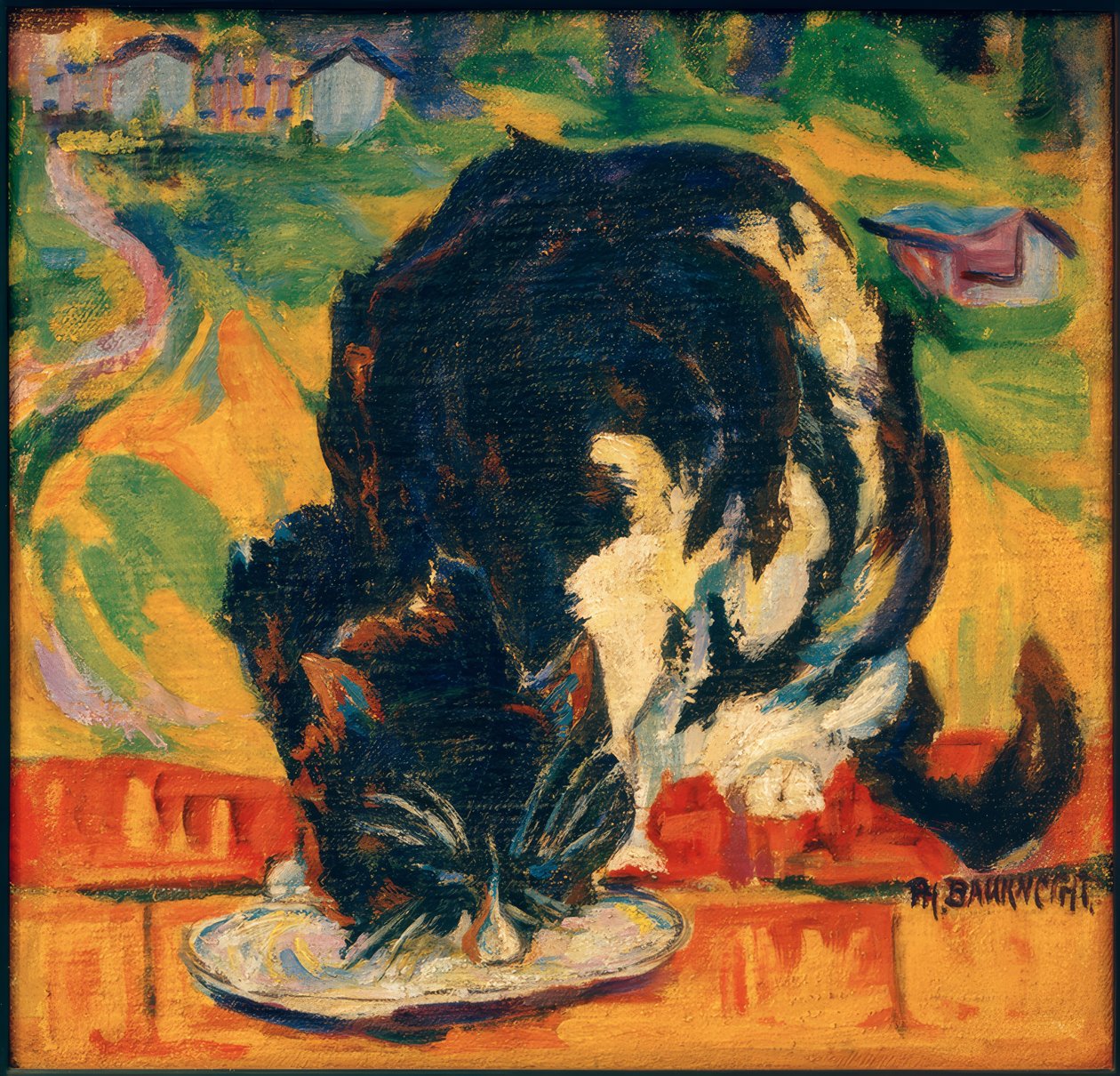 Gatto che mangia da Philipp Bauknecht