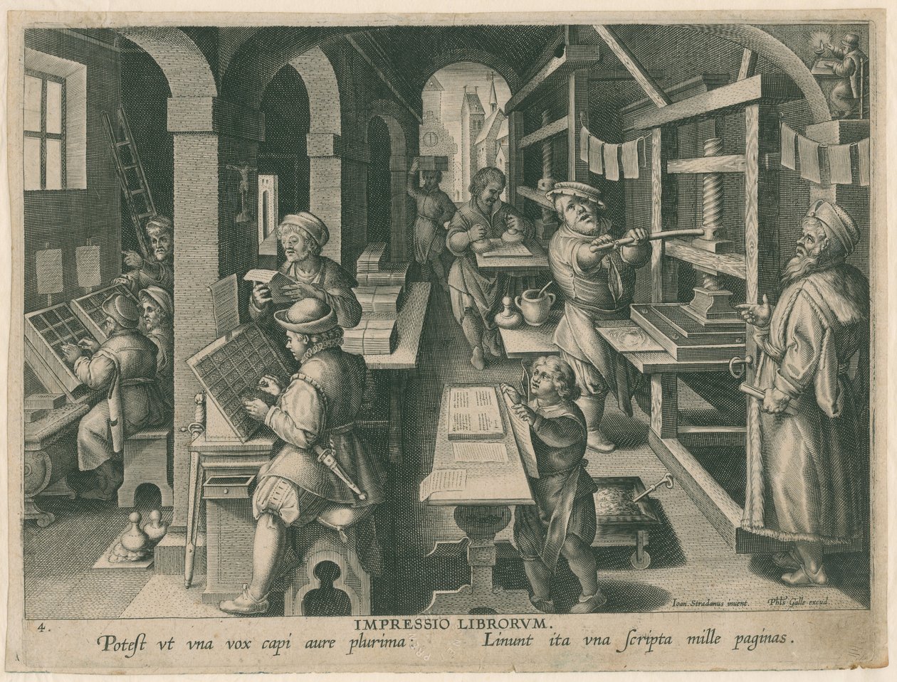 Stamperia, 1570-1580 da Philipp Galle