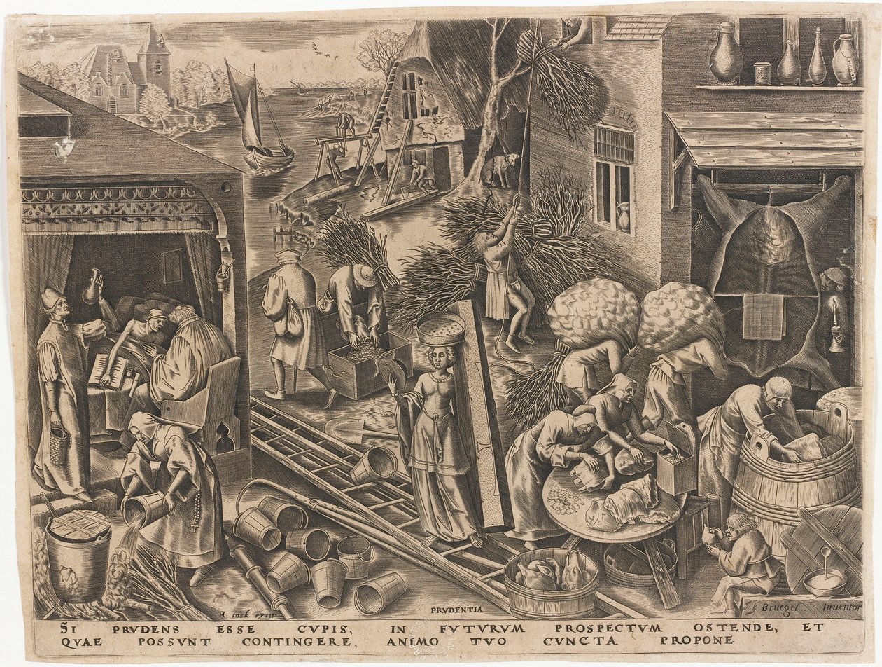 Prudentia dalla serie Le Sette Virtù, 1559 da Philipp Galle