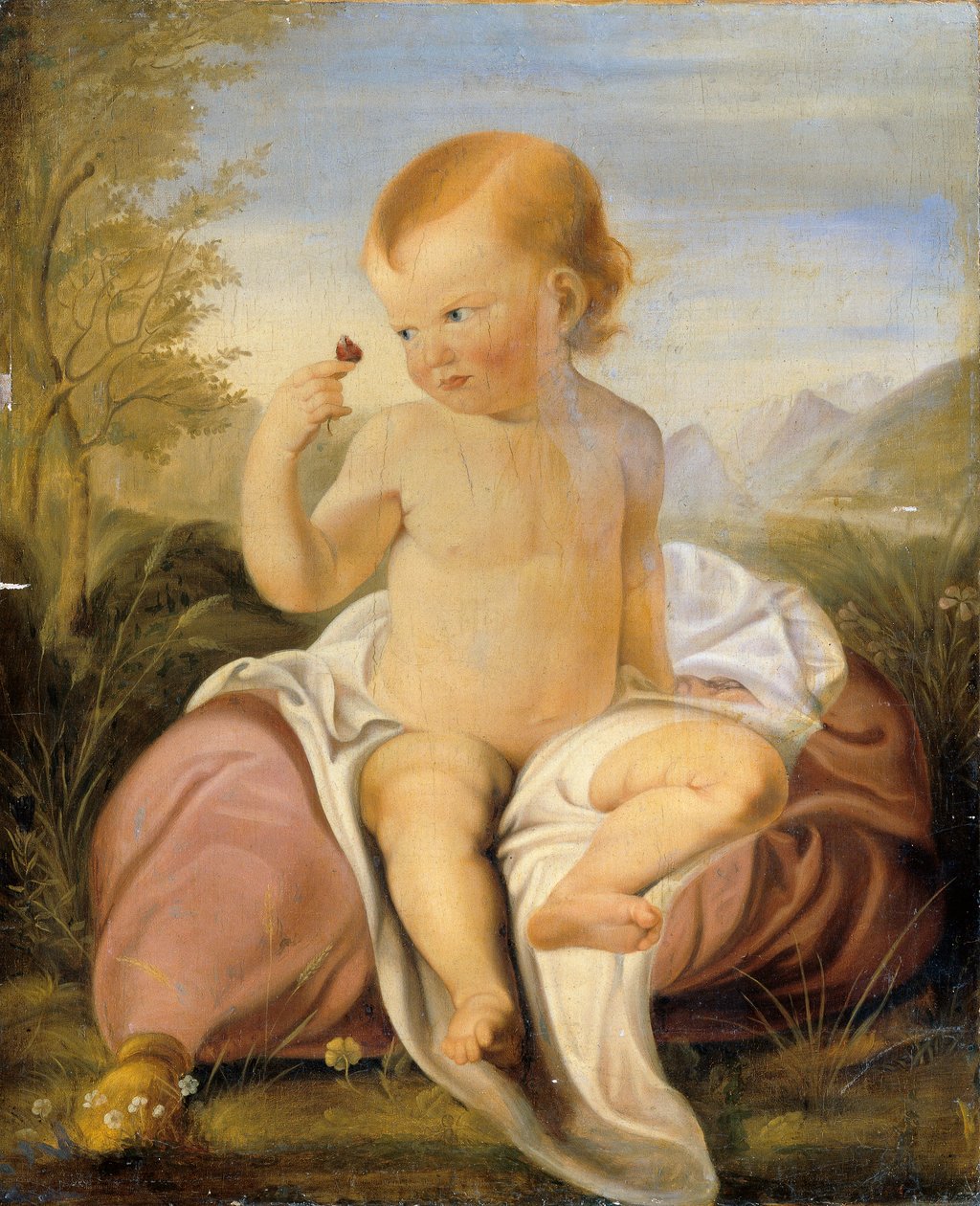 Bambino con fiore di pisello da Philipp Otto Runge