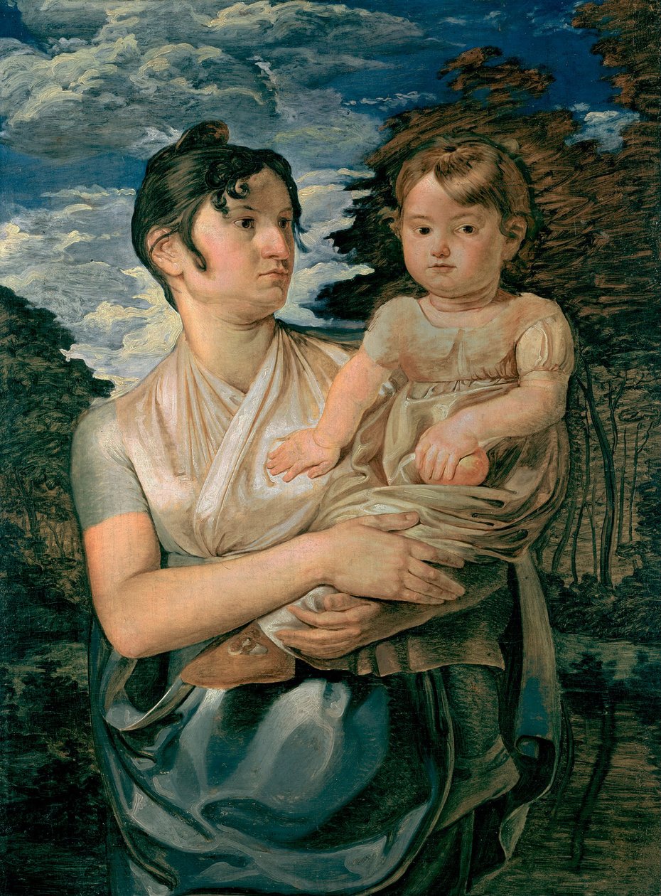 Pauline Runge con il suo figlio di due anni, 1807 da Philipp Otto Runge