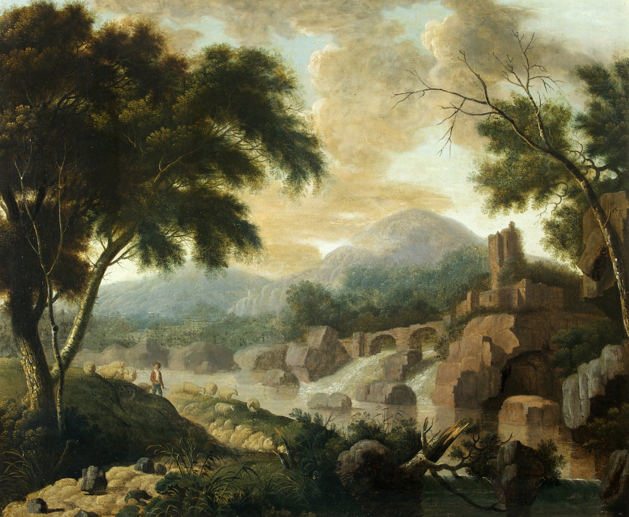 Paesaggio con fiume impetuoso da Philippe Jacques de Loutherbourg