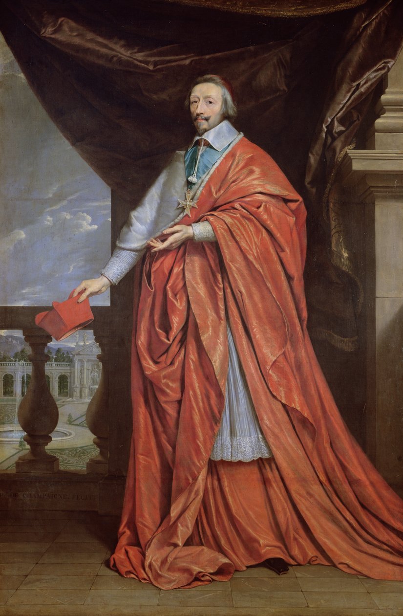 Ritratto di Armand-Jean du Plessis, Cardinale Richelieu (1585-1642) da Philippe de Champaigne