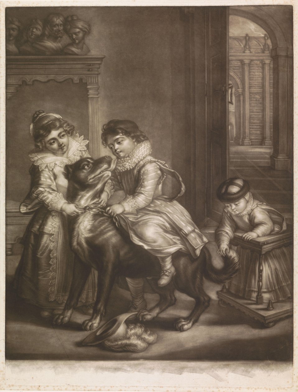 Tre figli di Rubens da Philippe Joseph Tassaert