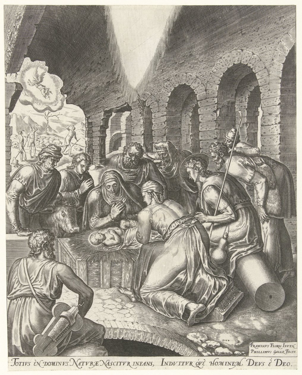 Adorazione dei pastori da Philips Galle