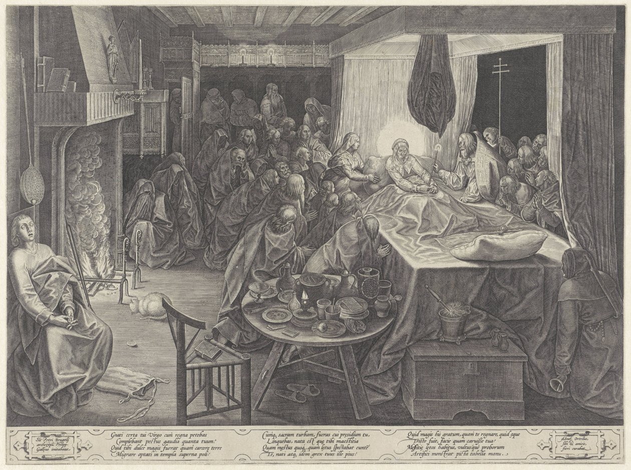 Letto di morte di Maria da Philips Galle