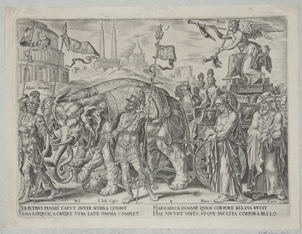 Il trionfo della fama da Philips Galle