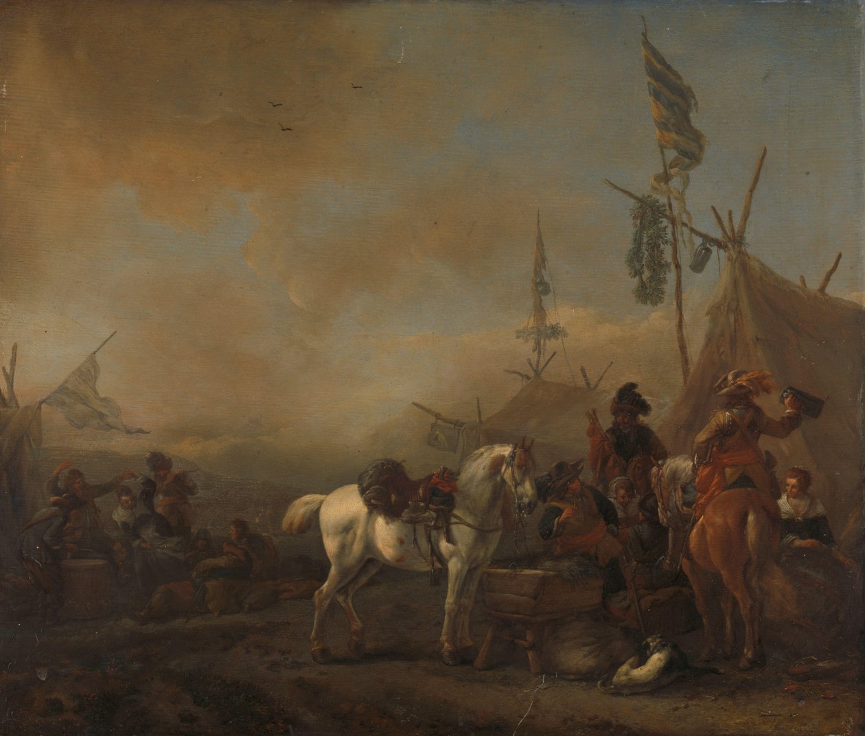 Un campo militare da Philips Wouwerman