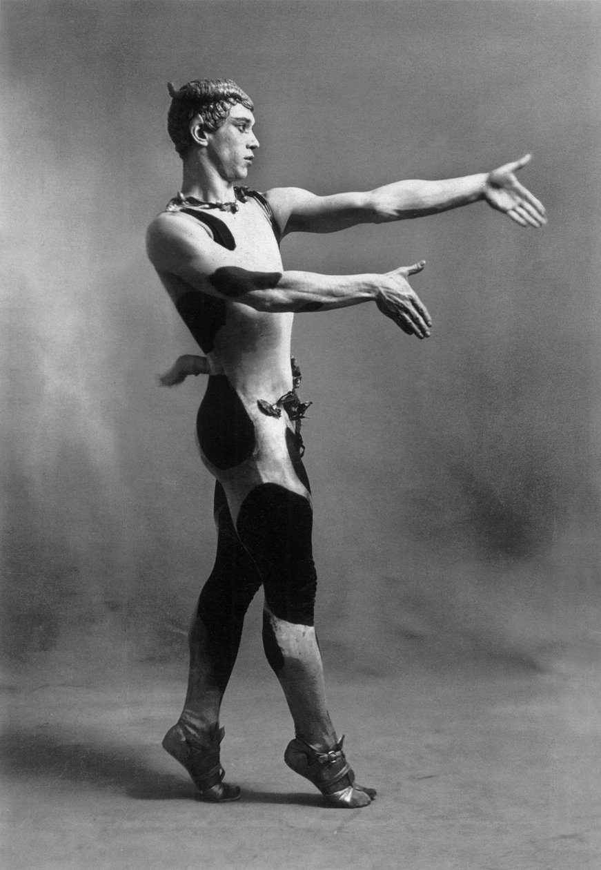 Vaslav Nijinsky come un fauno da Photographer French