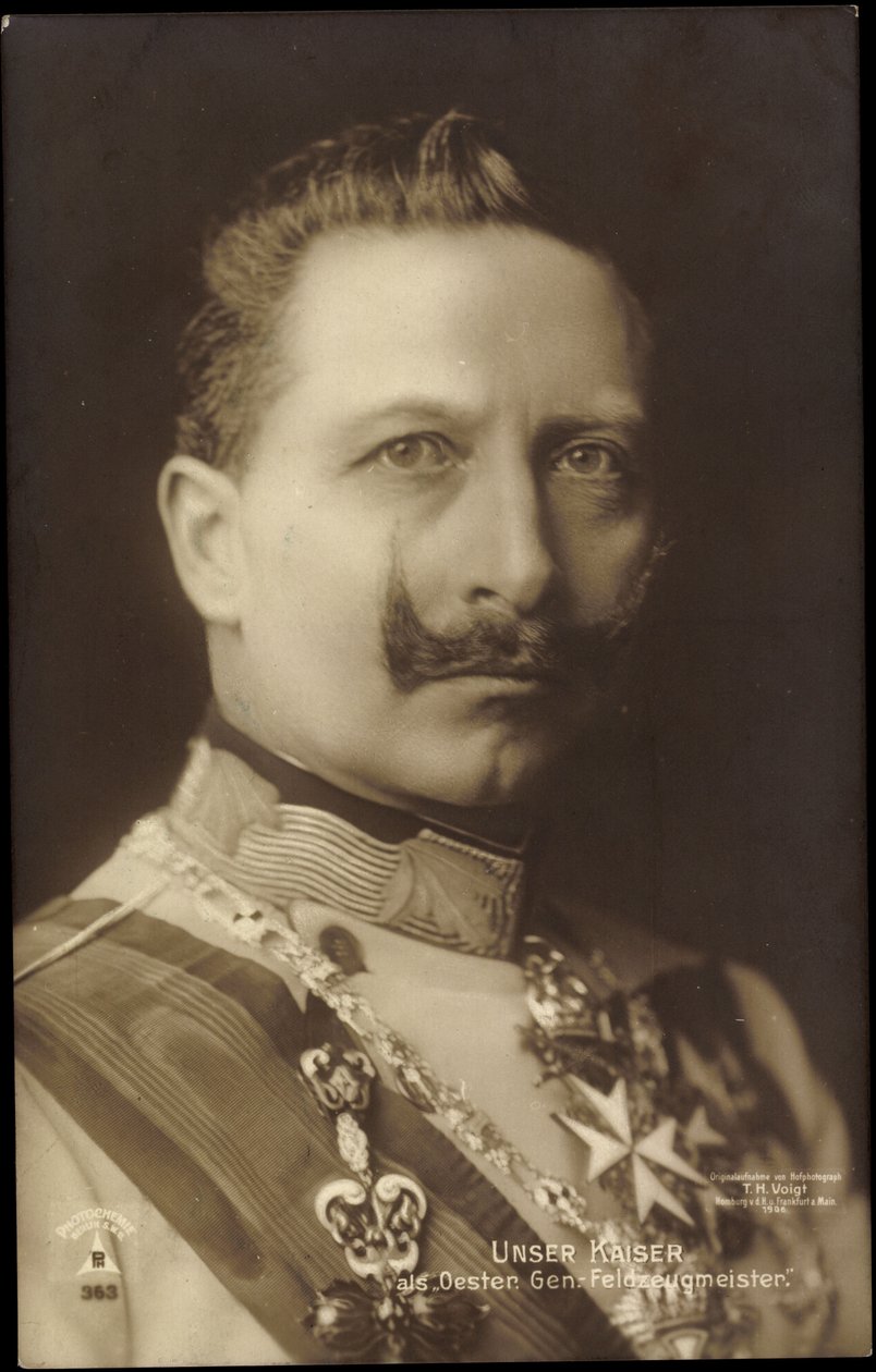 Kaiser Guglielmo II come Generale Feldzeugmeister austriaco da Photographer German
