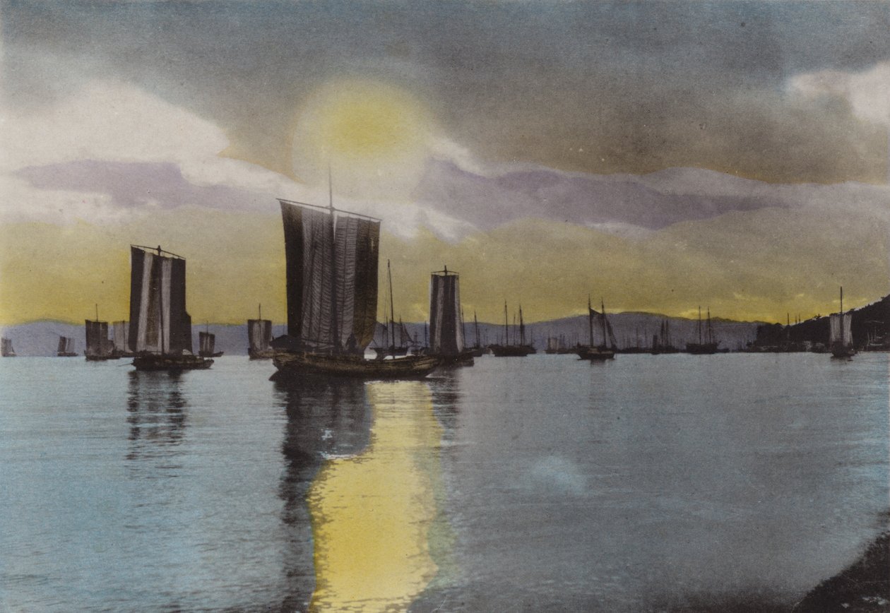 Giappone, c.1912: Tramonto, costa di Akashi da Photographer Japanese