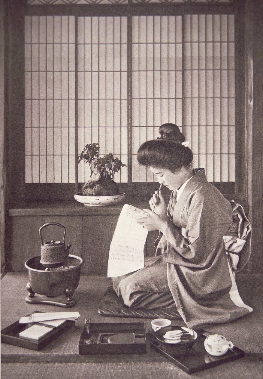 Donna giapponese che scrive da Photographer Japanese