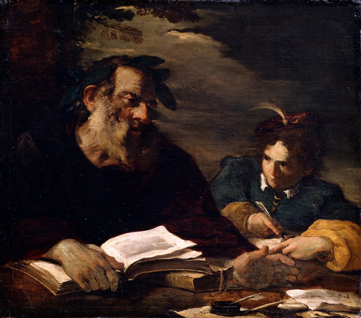 Omero detta i suoi poemi, XVII secolo da Pier Francesco Mola
